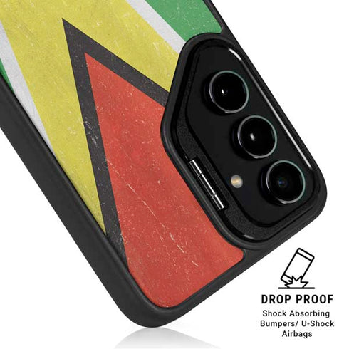 Guyana Flag Distressed Galaxy S25 Ultra Kickstand Case